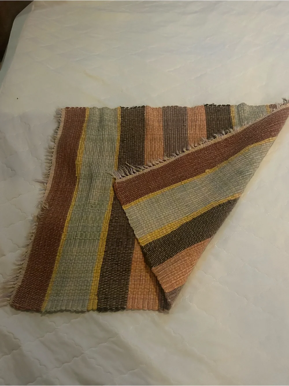 Handwoven Striped Accent Rug - Multi Color